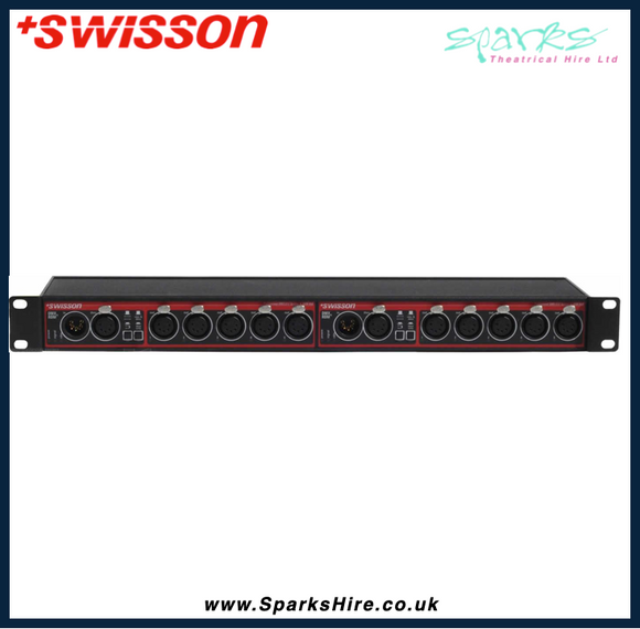 Swisson XSR-5R-5R - 2x5 Way DMX/RDM Splitter - Rack Mount