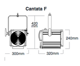 CANTATA FRESNEL, WITH COLOUR FRAME & BARNDOOR